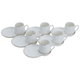 Al Saif Gallery ceramic coffee cup set, 12 pieces, engraved with gold-white script product image 2