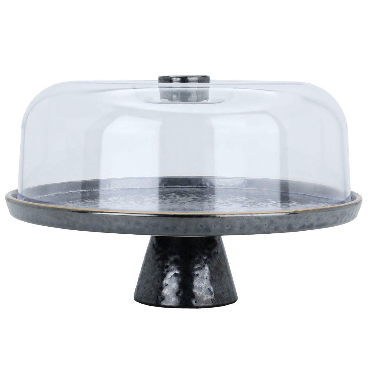 Al Saif Gallery porcelain serving plate, 28 cm, round, cover, base - black product image