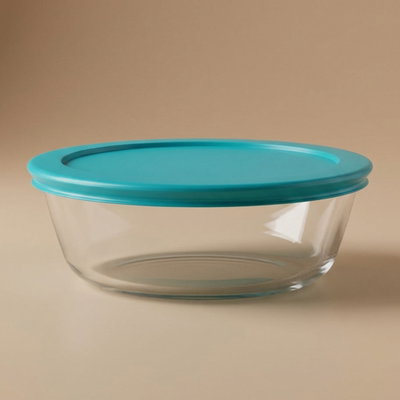 صينية فرن زجاج بغطاء بايركس، 20 سم، دائري، فرنسي - شفاف product image 1