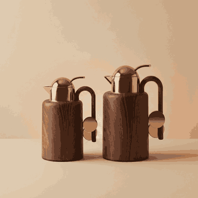 Al Saif Gallery Ikram Thermos Set, 2 Pieces, 1/1.5 Liter, Interior Material: Glass - Dark Wooden product image 8