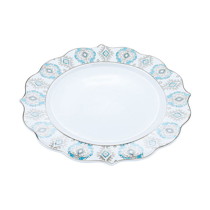 طقم عشاء بورسلان منقوش السيف غاليري، 24 قطعة - أبيض product image 9