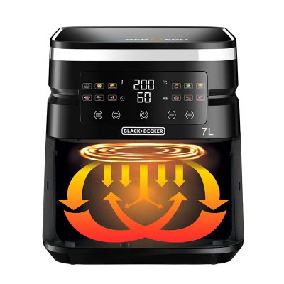 قلاية هوائية بلاك اند ديكر، 1800 واط، 7 لتر، 12 برامج، AF7010-B5 - اسود product image 2