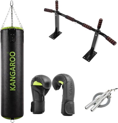 Kangaroo 11151515698 Sports Boxing Set, 4 Pieces - Black Green product image 1