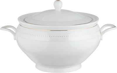 طقم تقديم سفرة بورسلان السيف غاليري، 166 قطعة - أبيض ذهبي product image 19