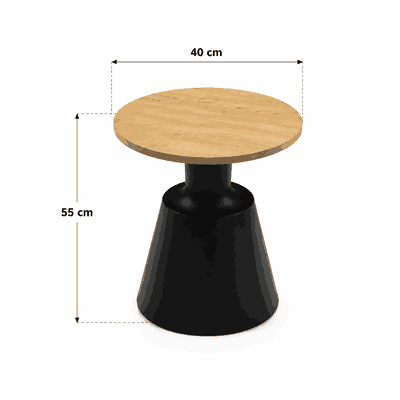 طقم طاولات خشب MDF و معدن، 7 قطع - اسود بني product image 4