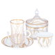 طقم تقديم بيالات وفناجين قهوة مع الصحن زجاج السيف غاليري، 26 قطعة، نقش ذهبي - أبيض product image 1
