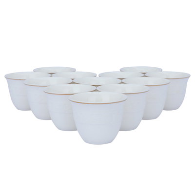 طقم فناجين قهوة عربي بورسلان السيف غاليري، 12قطعة - أبيض product image 2