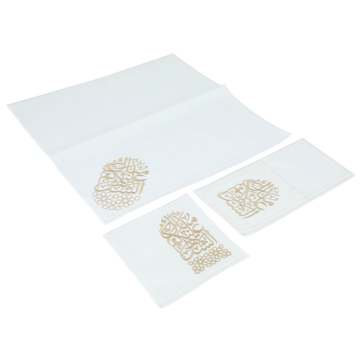 طقم مفرش سفرة قماش السيف غاليري، 5 قطع - أبيض product image 3