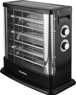 دفاية كهربائية اوكارينا، تدفئة امامية وعلوية، 2400 واط، 42×18×45 سم، أربع أعمدة تدفئة، OCRHTSQQZ480 - أسود product image 2