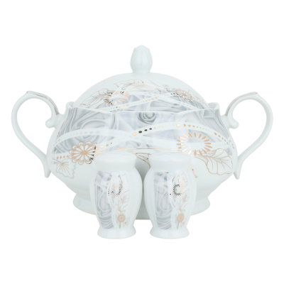 طقم سفرة بورسلان السيف غاليري، 70 قطعة - ابيض product image 3