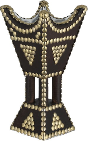 Wooden incense burner, 12x12x25 cm, base - black and gold product image 2