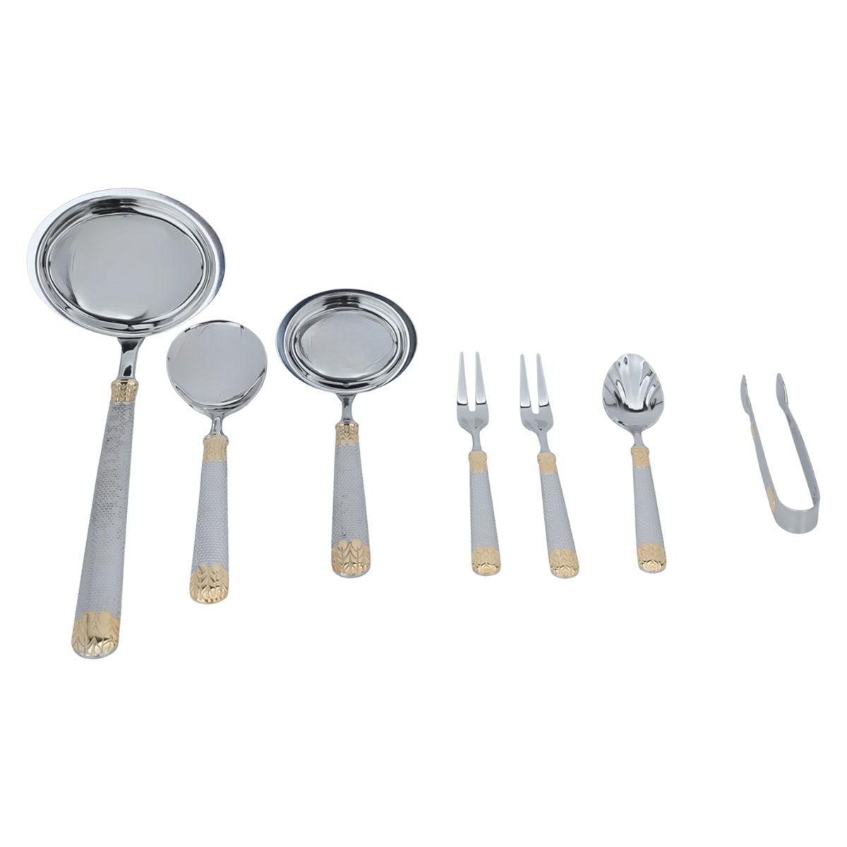 Al Saif Gallery steel spoon set, patterned, 72 pieces - silver product image 4