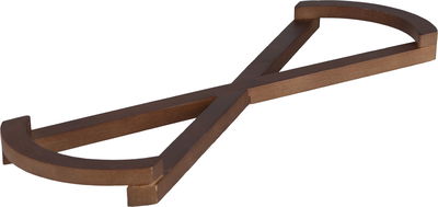 صحن تقديم بورسلان ون مور، 28x12x2.5 سم، بيضاوي، يد خشب - أبيض بني product image 3