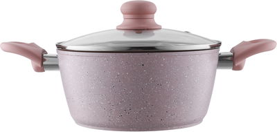 Rocky Granite Cookware Set with Glass Lid, 9 Pieces - Pink product image 2