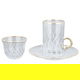 Al Saif Gallery Crystal Arabic Tea and Coffee Cups Set, 18 Pieces - Clear product image 1