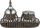 Al Saif Gallery Stainless Steel Incense Burner Set, Incense Box, Oval Tray - Cappuccino product image 1