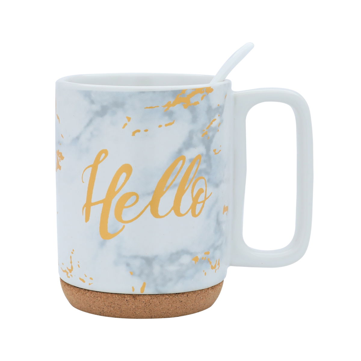Al Saif Gallery Porcelain Mug with Spoon, 300 ml - White product image