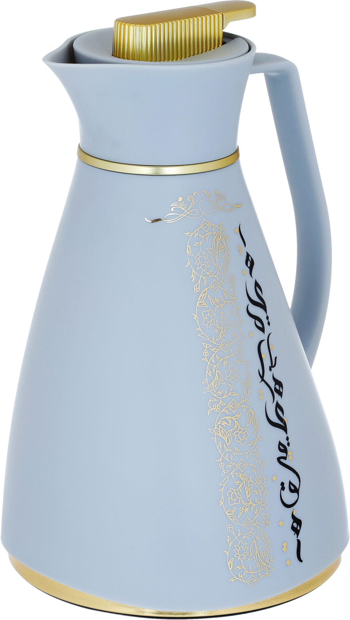 ترمس شيفون جلوري، 1 لتر، حافظة داخلية زجاج حراري، هيكل خارجي بلاستيك - رمادي فاتح product image 3