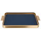 Tofaria Steel Al Saif Gallery, 40x27.7x4 cm, rectangle, leather, gold-blue edges product image 1