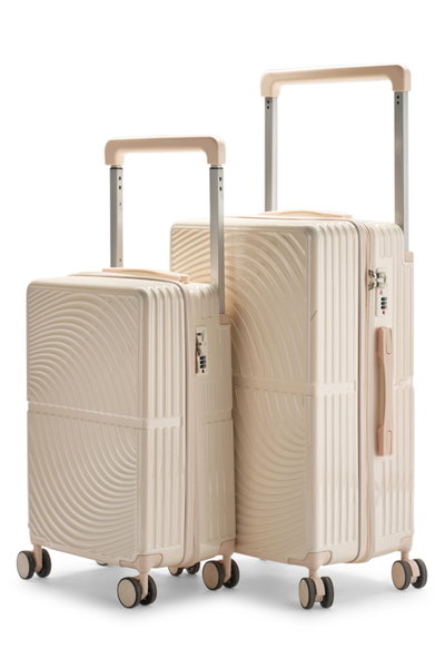 طقم شنط سفر بولي كربونات ليمرا، 20 24 بوصة، 4 عجلات، بزاوية 360 درجة، OT-9000 - بيج product image 2