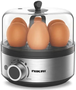Nikai Egg Steamer, 400W, 7 Egg Capacity, Automatic Shut-Off, NEB701 - Silver product image