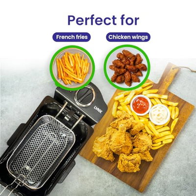 قلاية زيت لينكس، 1500 واط، 4 لتر، LY-DF-7104 - فضي product image 4