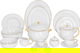 طقم سفرة بورسلان السيف غاليري، 60 قطعة - ابيض ذهبي product image 1