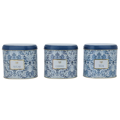 Al Saif Gallery steel box set, 3 pieces, round - blue product image 2