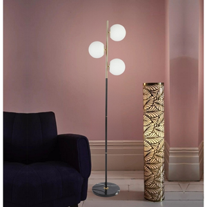 اباجورة ارضية معدن،  165x25 سم، 3 كرات - نحاسي اسود product image