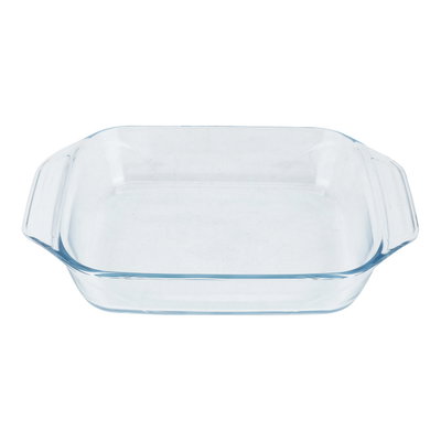 Pyrex glass oven tray, 31 x 20 cm, 2.1 litres, French - transparent product image 3