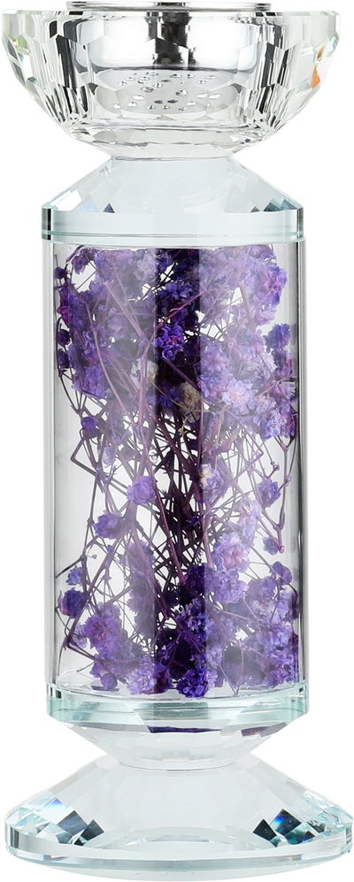 مبخرة زجاج السيف غاليري، 8x8x19.5 سم، حجم صغير، قاعدة - شفاف بنفسجي product image 2