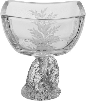 Al Saif Gallery Glass Serving Bowl, 12x12x14 cm, Base, Square - Transparent product image 2
