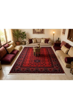 سجادة بوليستر سجادتي، 160×230 سم، نقشة سمرقند - أحمر product image 2