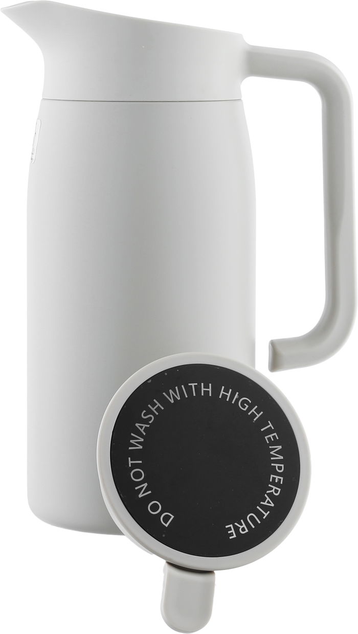 Rana Al Saif Gallery Thermos, 1.5L, Stainless Steel Inner Carrier, Stainless Steel Outer Body, Touch Screen - Light Grey product image 5