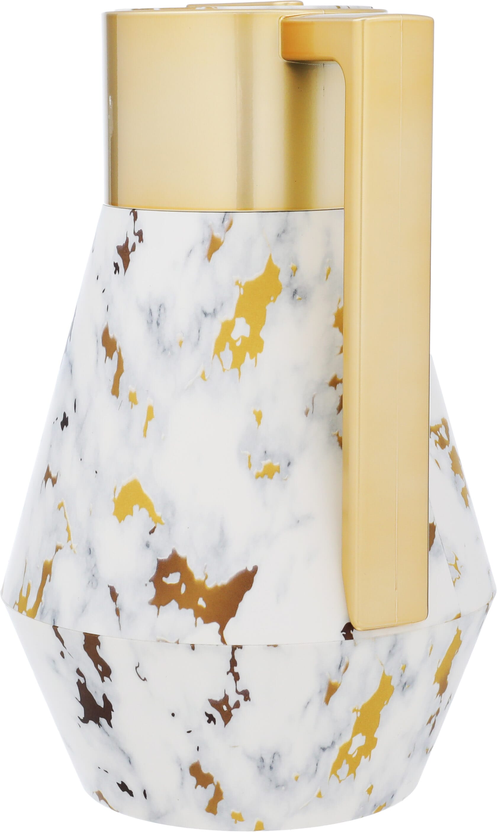 Everest Lydia Thermos, 1 liter, golden handle, thermal glass inner shell, plastic outer shell - white product image 2