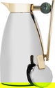 Al Saif Gallery Alaa thermos set, 1/0.75 liter, two pieces, thermal glass inner container, steel outer shell - silver product image 3
