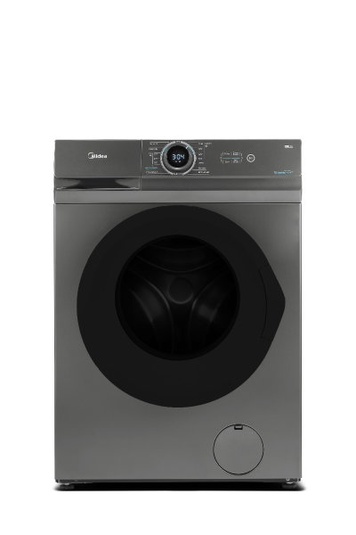 Midea Automatic Washing Machine with Dryer, Front Loading, 8 Kg, 14 Programs, LED Screen - Silver product image 1