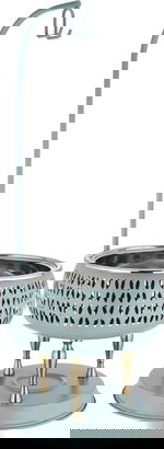 Al Saif Gallery Stainless Steel Food Warmer with Golden Legs, 3 Liters - Light Green product image 2
