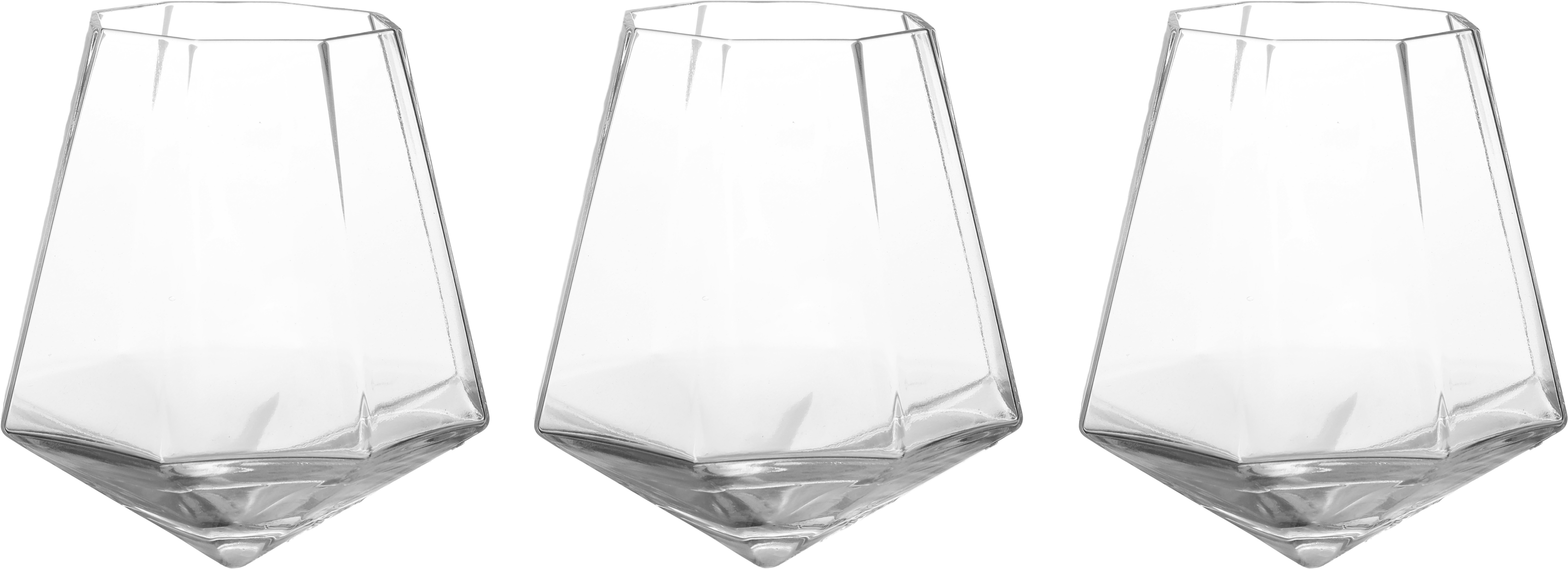 Al Saif Gallery glass cups set, 3 pieces - clear product image