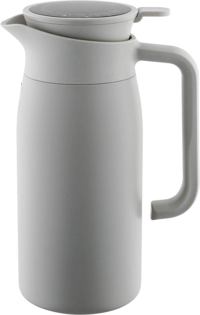 Rana Al Saif Gallery Thermos, 1.5L, Stainless Steel Inner Carrier, Stainless Steel Outer Body, Touch Screen - Light Grey product image 2