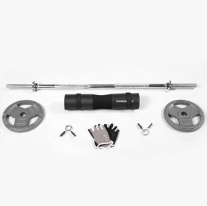 Kangaroo 20004152 Hand Barbell Set, 17 kg, Gloves - Silver product image 2