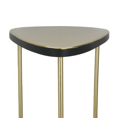 طاولة مثلث بحافة اسود بقاعدة استيل السيف غاليري، 36×30×62 سم - ذهبي product image 2