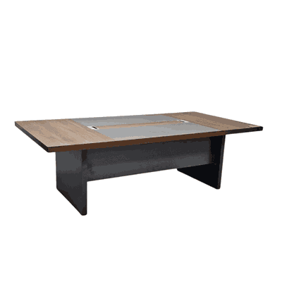 طاولة اجتماعات خشب MDF، 75×320×120 سم - بني رمادي product image 3