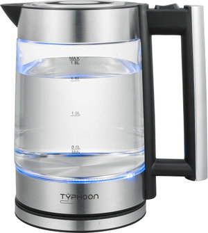 غلاية كهربائية تايفون، 2200 واط، 1.8 لتر، TY-01-005 - شفاف فضي product image