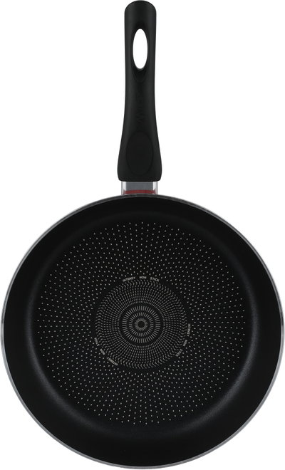 مقلاة تيفلون مستر كوك، 26 سم، بيد اسود، غطاء استيل - احمر product image 4