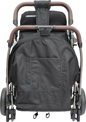 Fun Moment Baby Stroller, Foldable, Storage Basket, Safety Harness - Brown/Black product image 2
