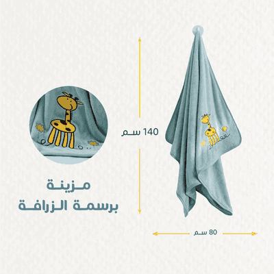منشفة اطفال كورال فليس ريفي، 140×80 سم - تركواز product image 3