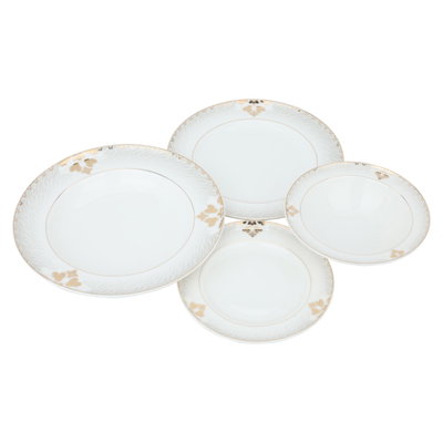 طقم سفرة بورسلان السيف غاليري، 65 قطعة - أبيض product image 4