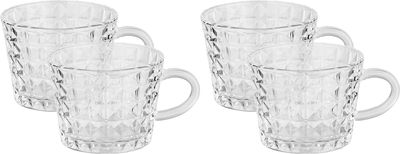 Al Saif Gallery Glass Cup Set, 150ml, 4 Pieces, Handle - Clear product image 1