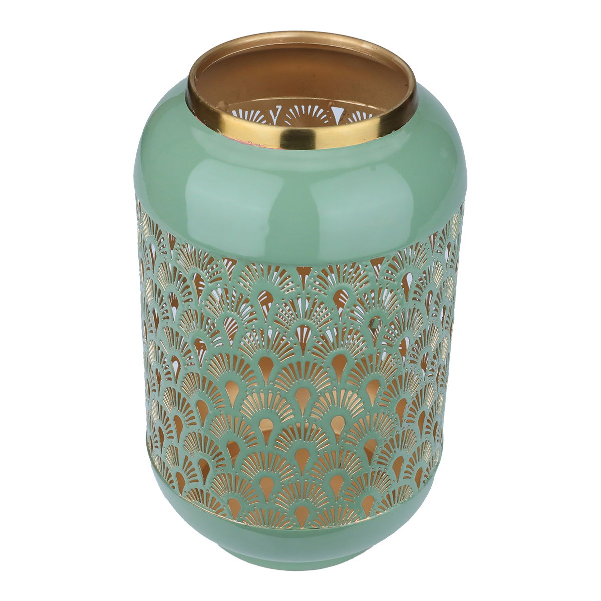 Steel Al Saif Gallery Lantern - Green product image